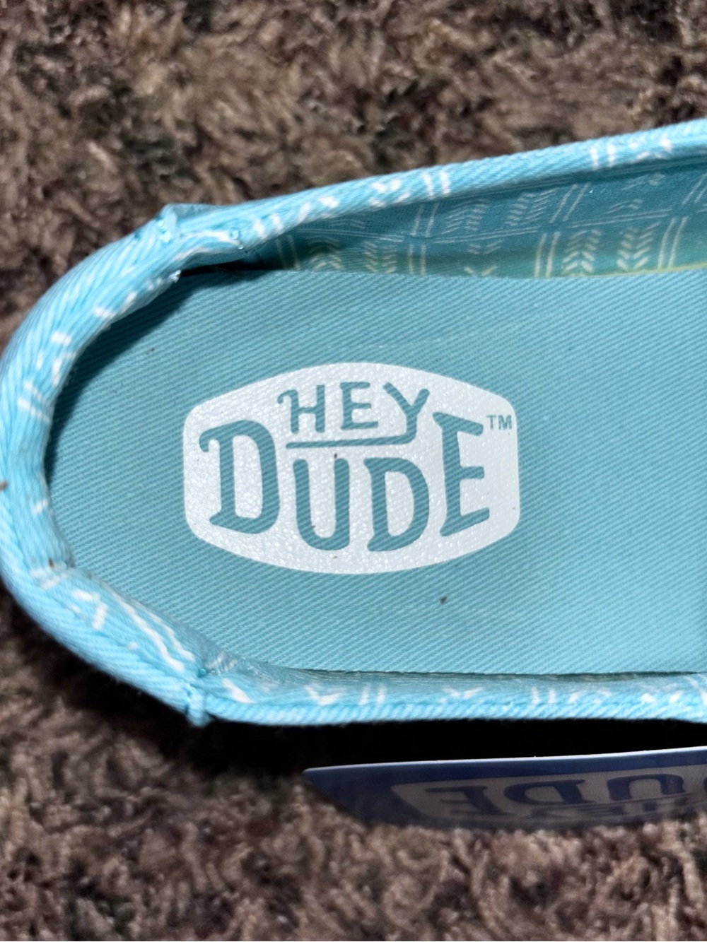 Hey Dude Wendy Canvas Turquoise Size 5 Slip On Shoes New Women’s - Picture 6 of 8